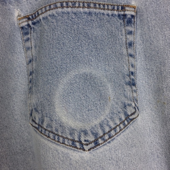 CALVIN KLEIN Vintage 90s Jean Shorts Denim Jorts Easy Fit Distressed Stone 40 - Picture 12 of 16